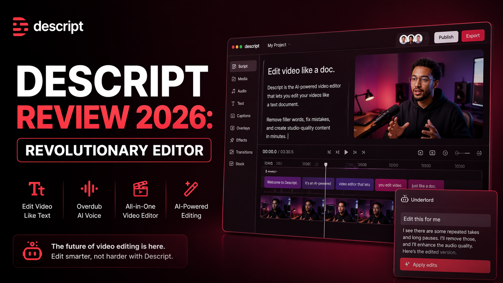 Descript Review 2026: Revolutionary editor