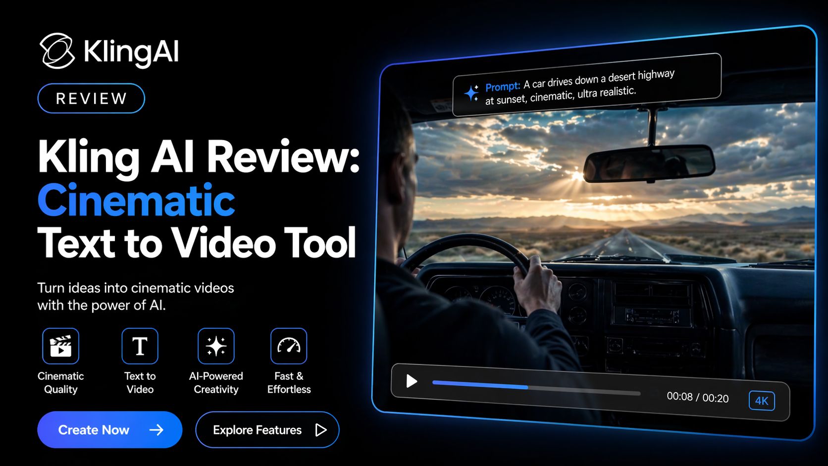 Kling AI Review: Cinematic Text to Video Tool screenshot