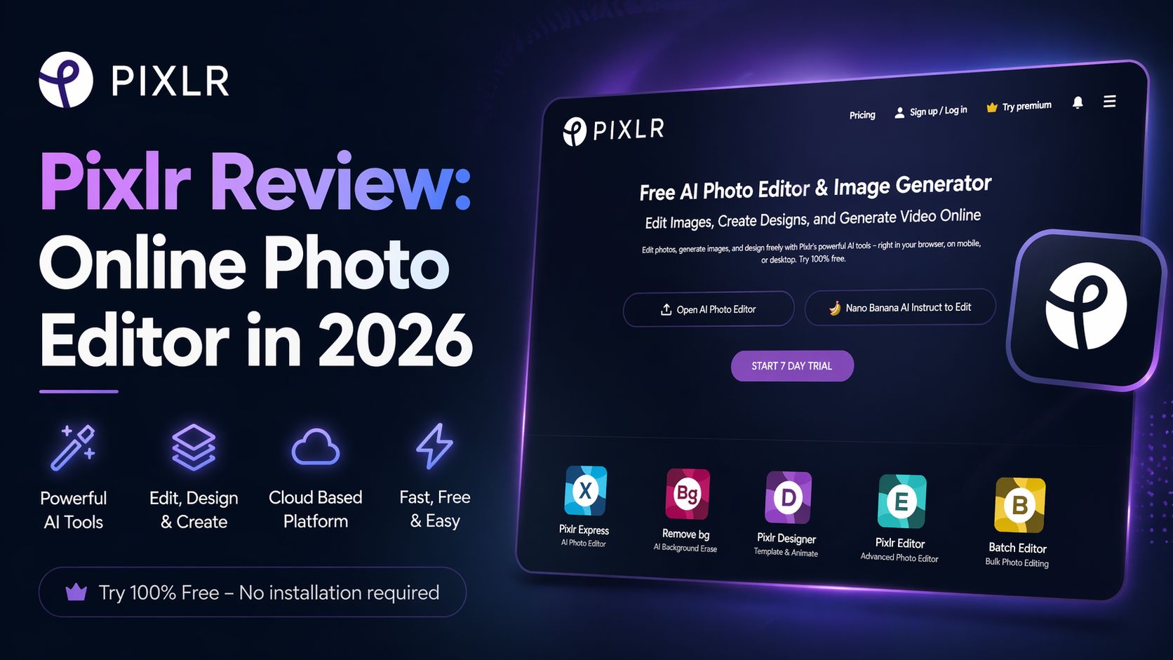Pixlr Review: Online Photo Editor in 2026 screenshot