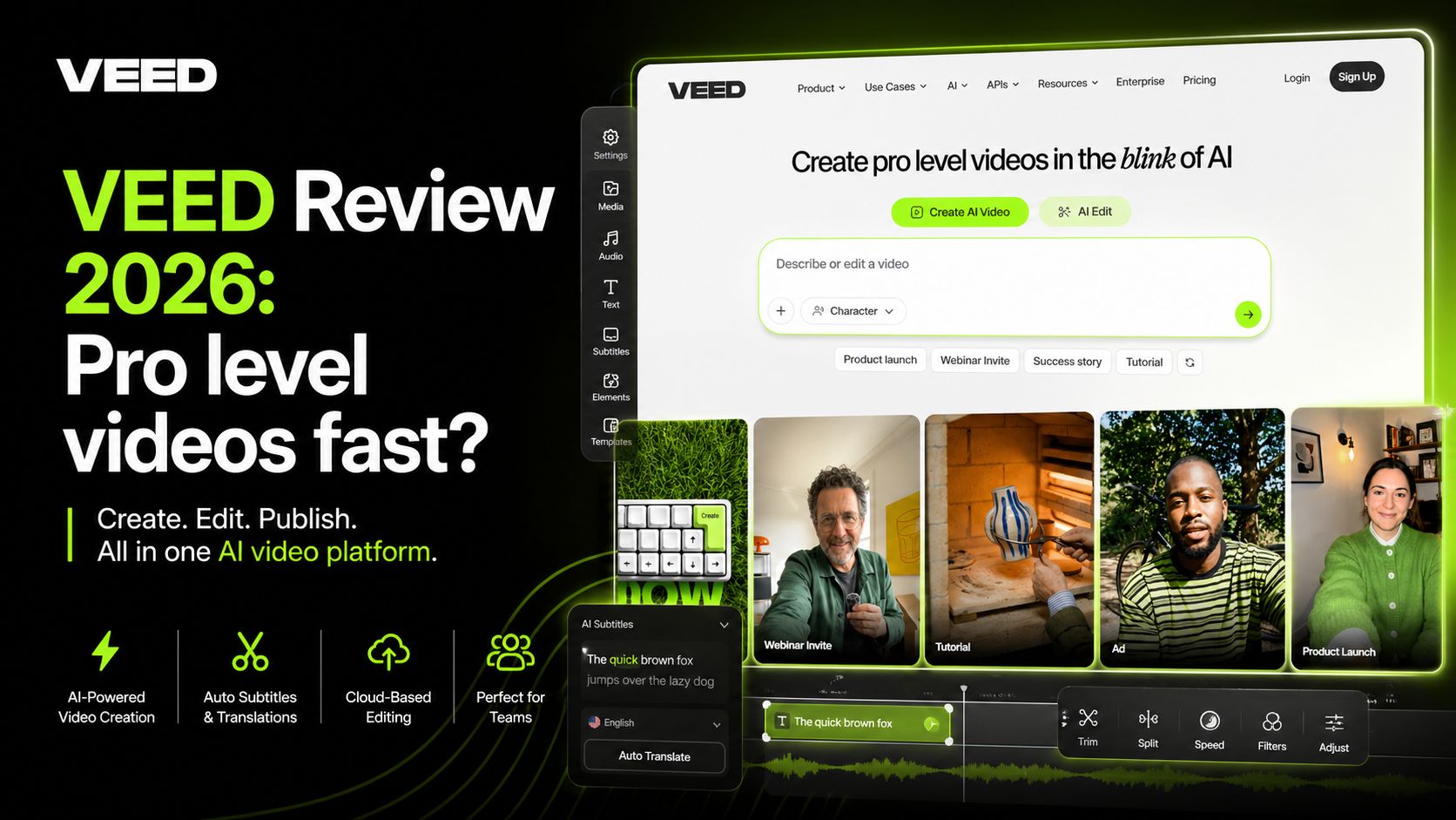 VEED Review 2026: Pro level videos fast?