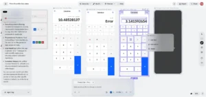 Clean scientific calculator app UI generated by Google Stitch