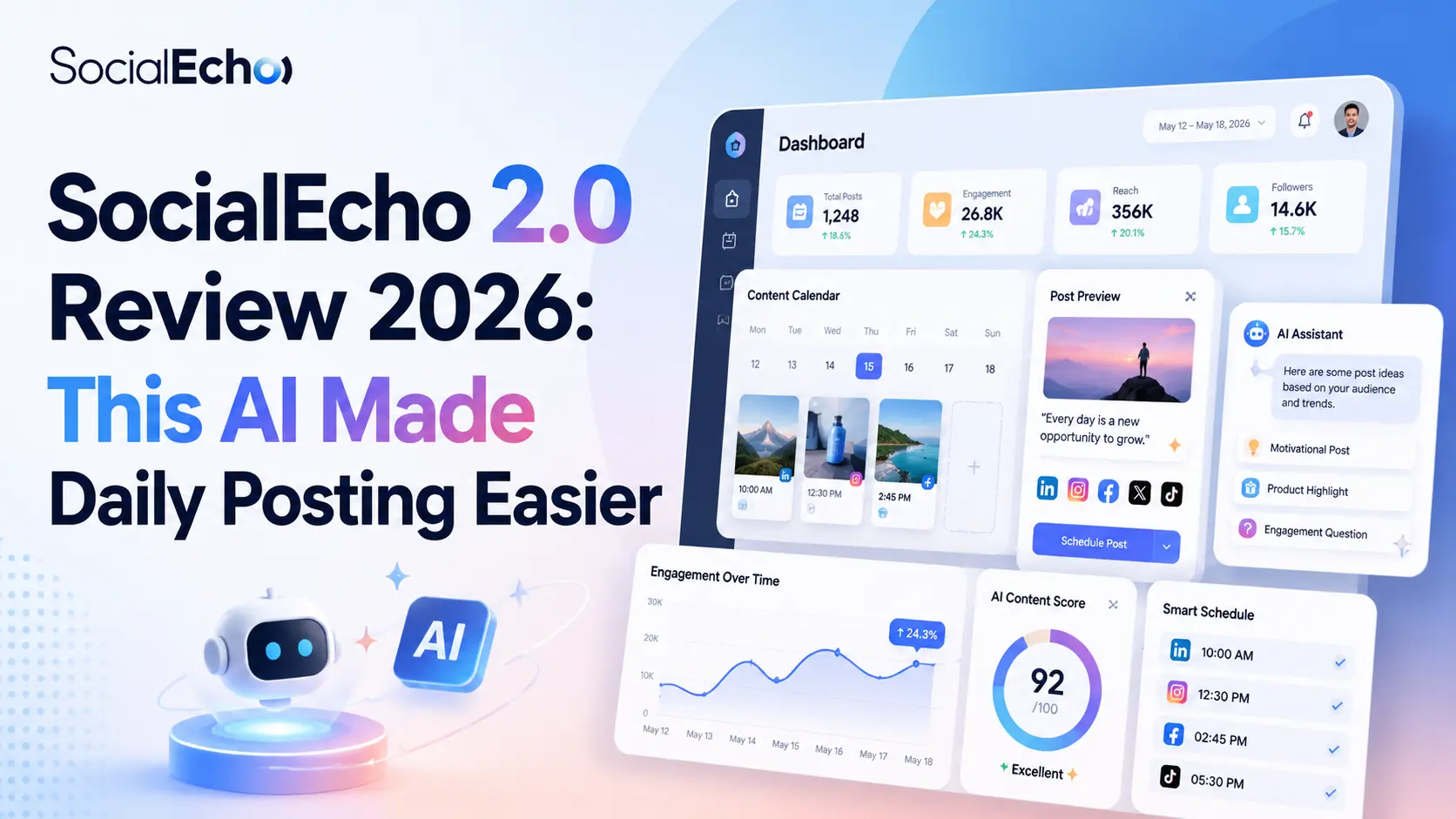 SocialEcho 2.0 Review 2026: This AI Made Daily Posting Easier
