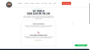 The demo reached the calling page, but the call did not arrive during the test.