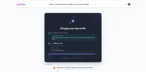 JustVibe custom app generation stuck at 94 percent after more than 32 minutes