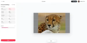Cheetah photo prepared for horizontal expansion in Magic Eraser